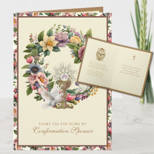 Bevestiging Sponsor Dank U Religieus Feestdagen Kaart