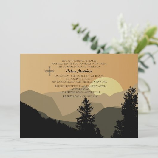 Bevestiging Sunrise Uitnodiging (Staand voorkant)