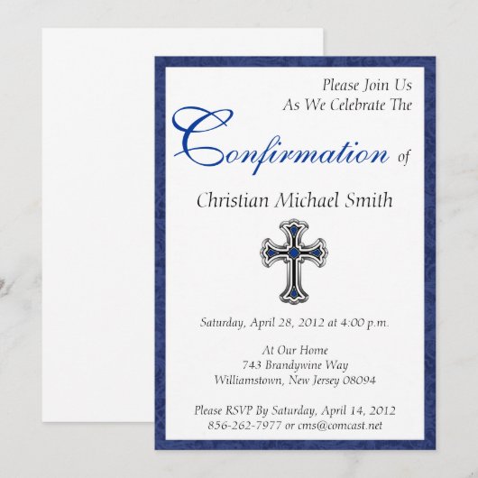 Bevestiging Uitnodigen Kaart (Voorkant / Achterkant)