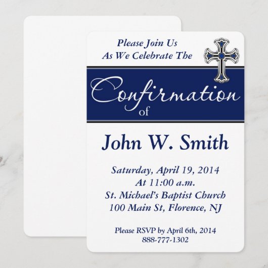 Bevestiging uitnodiging (Voorkant / Achterkant)