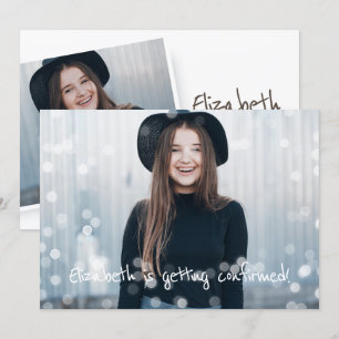 Bevestiging Uitnodiging Aangepaste Foto Fairy Ligh