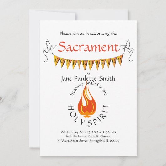 Bevestiging uitnodiging/aankondiging: Vibrant Kaart (Voorkant)