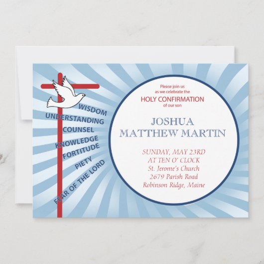 Bevestiging Uitnodiging Blauwe Rays (Voorkant)