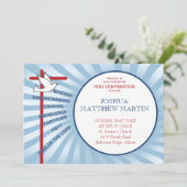 Bevestiging Uitnodiging Blauwe Rays (Staand voorkant)