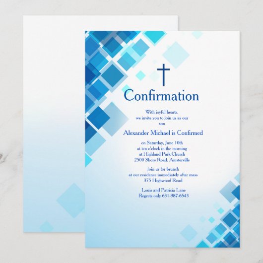 Bevestiging uitnodiging Briljante Vierkanten (Voorkant / Achterkant)