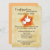 Bevestiging uitnodiging, duif kaart (Voorkant / Achterkant)