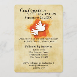 Bevestiging uitnodiging, duif kaart