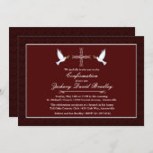 Bevestiging uitnodiging witte duif (Voorkant / Achterkant)