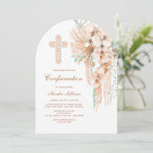 Bevestiging van beige en munt boeket kaart (Staand voorkant)