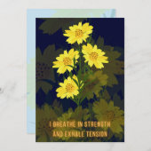 Bevestiging van bevalling Kaart met bloemetjes (Voorkant / Achterkant)