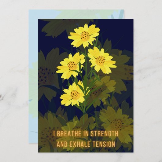 Bevestiging van bevalling Kaart met bloemetjes (Voorkant / Achterkant)