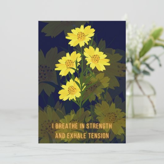 Bevestiging van bevalling Kaart met bloemetjes (Staand voorkant)