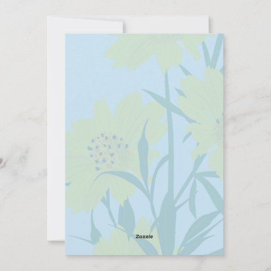 Bevestiging van bevalling Kaart met bloemetjes (Achterkant)