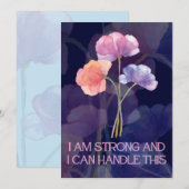 Bevestiging van bevalling Kaart met bloemetjes (Voorkant / Achterkant)