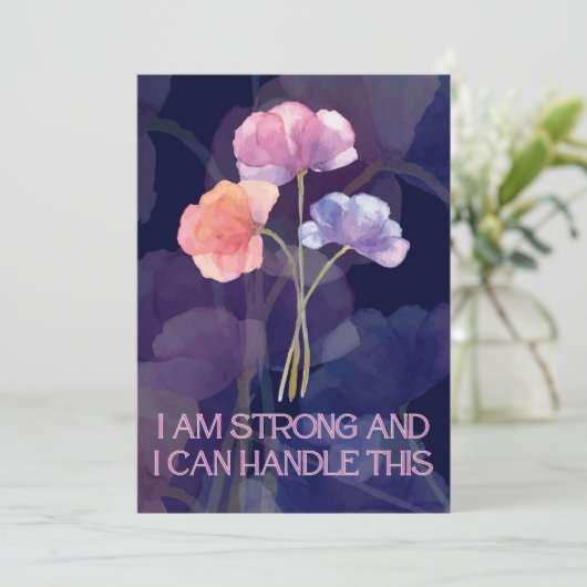 Bevestiging van bevalling Kaart met bloemetjes (Staand voorkant)