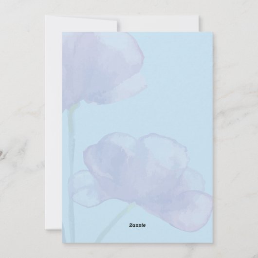 Bevestiging van bevalling Kaart met bloemetjes (Achterkant)