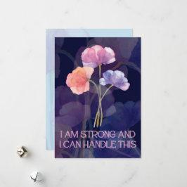 Bevestiging van bevalling Kaart met bloemetjes