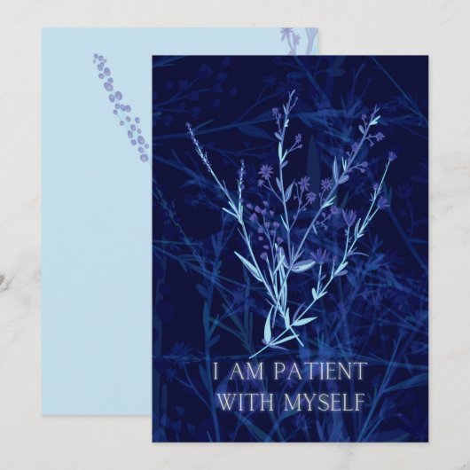 Bevestiging van bevalling Kaart met bloemetjes (Voorkant / Achterkant)