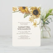 Bevestiging van bijtende zonnebloemen kaart (Staand voorkant)
