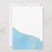 Bevestiging van blauwe en gouden jongen kaart (Achterkant)