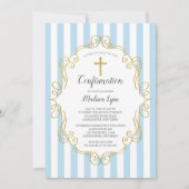 Bevestiging van blauwe en gouden Lijsten jongens Kaart (Voorkant)