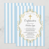 Bevestiging van blauwe en gouden Lijsten jongens Kaart (Voorkant / Achterkant)