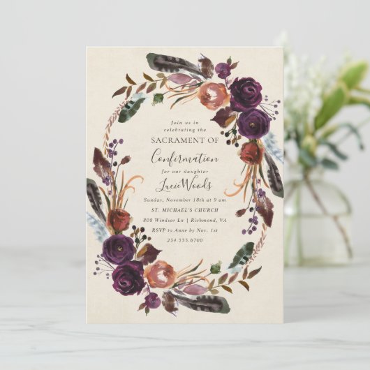 Bevestiging van bloemenoogst kaart (Staand voorkant)