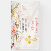 Bevestiging van botanische pony Butterfly Spandoek (Verticaal)