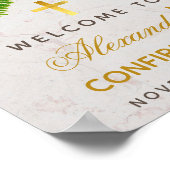 Bevestiging van botanische welkomstbord voor Fern  Poster (Hoek)