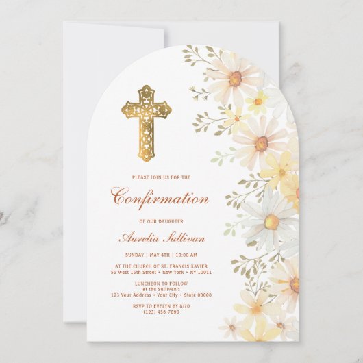 bevestiging van Daisies Arch Kaart (Voorkant)