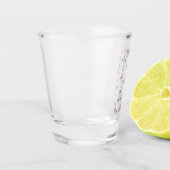 Bevestiging van Dankbaarheid. Bloemige Positieve M Shot Glas (Links)