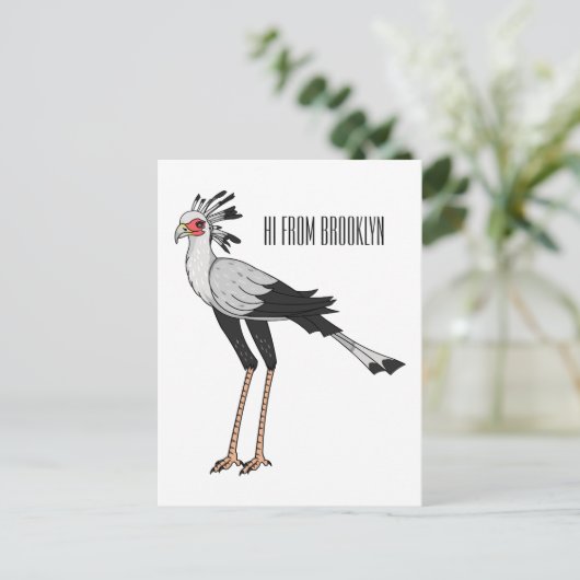 Bevestiging van de cartoon van de secretaris briefkaart (Staand voorkant)