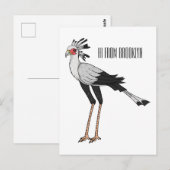 Bevestiging van de cartoon van de secretaris briefkaart (Voorkant / Achterkant)