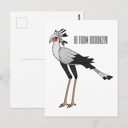 Bevestiging van de cartoon van de secretaris briefkaart (Voorkant / Achterkant)