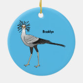 Bevestiging van de cartoon van de secretaris keramisch ornament (Achterkant)