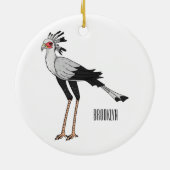 Bevestiging van de cartoon van de secretaris keramisch ornament (Achterkant)