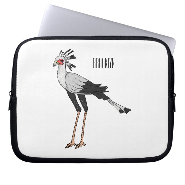 Bevestiging van de cartoon van de secretaris laptop sleeve (Voorkant)