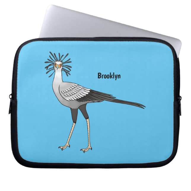 Bevestiging van de cartoon van de secretaris laptop sleeve (Voorkant)
