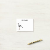 Bevestiging van de cartoon van de secretaris post-it® notes (Op bureau)