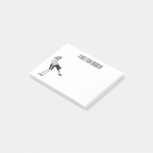 Bevestiging van de cartoon van de secretaris post-it® notes (Schuin)