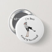 Bevestiging van de cartoon van de secretaris ronde button 5,7 cm (Voorkant /achterkant)