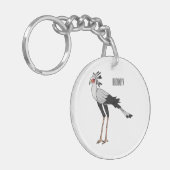 Bevestiging van de cartoon van de secretaris sleutelhanger (Voorkant Links)