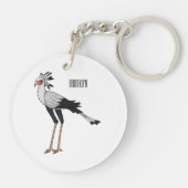 Bevestiging van de cartoon van de secretaris sleutelhanger (Achterkant)