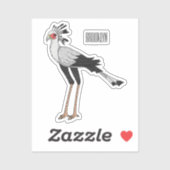 Bevestiging van de cartoon van de secretaris sticker (Vel)