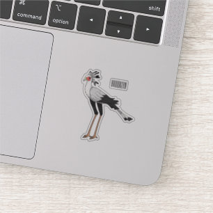 Bevestiging van de cartoon van de secretaris sticker