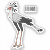 Bevestiging van de cartoon van de secretaris sticker (Voorkant)