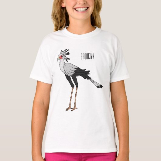 Bevestiging van de cartoon van de secretaris t-shirt (Voorkant)