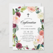 Bevestiging van de Herfst van Burgundy en Blush Fl Kaart (Voorkant)