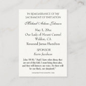 Bevestiging van de initiatie Jezus Baptisme Informatiekaartje (Achterkant)