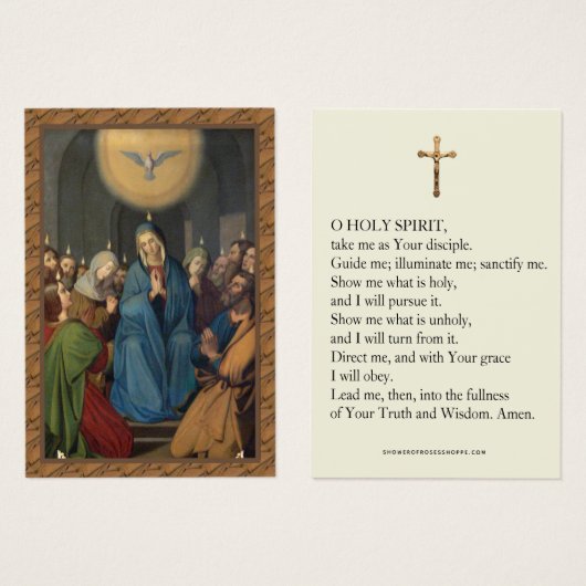 Bevestiging van de Pentecost Virgin Mary Heilige G Visitekaartje (Voorkant /achterkant)